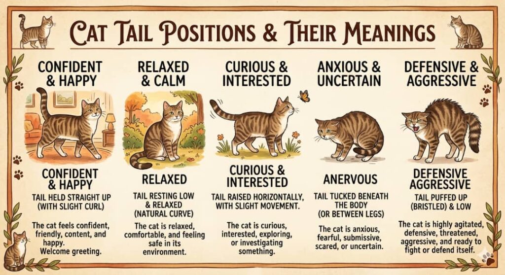 cat tail positions